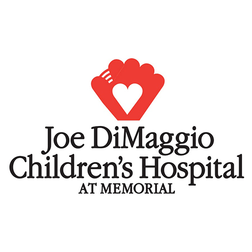 Joe Dimaggio Children's Hospital Logo located on the page for Bricks Busting Boredom, a non-profit based out of Wellington, FL.